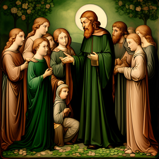 Saint Patricck meets with Druid Women