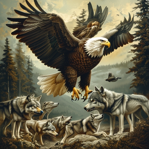 An eagle droped the sickly infant.