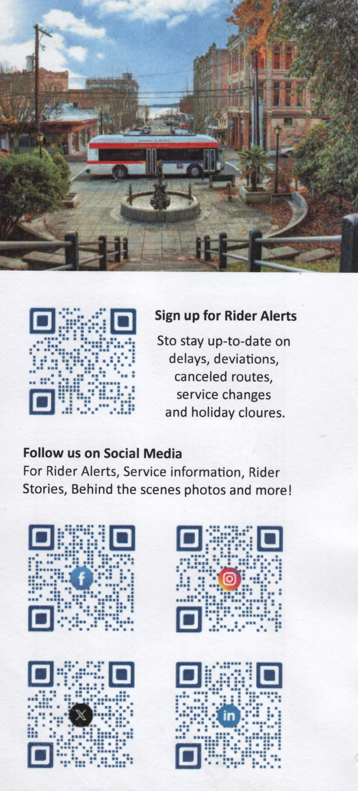 Access Route Schedules Via QR Codes