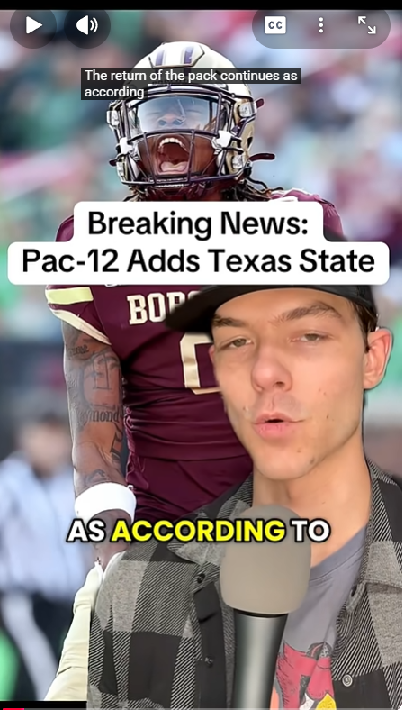 Breaking News Pac-12 Adds Breaking News: Pac-12 Adds Texas State.